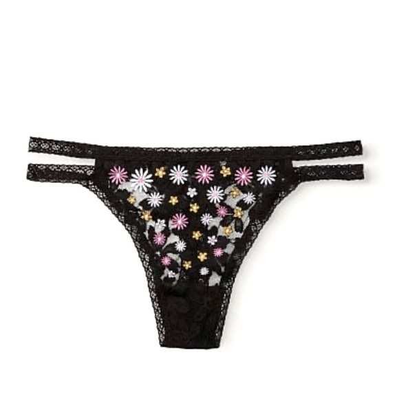 PINK Victoria's Secret Other - PINK Victoria’s Secret Lace Strappy Thong Panty Size M